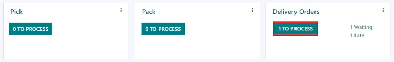 La orden de entrega se puede ver desde la vista kanban de las Ordenes de entrega. 