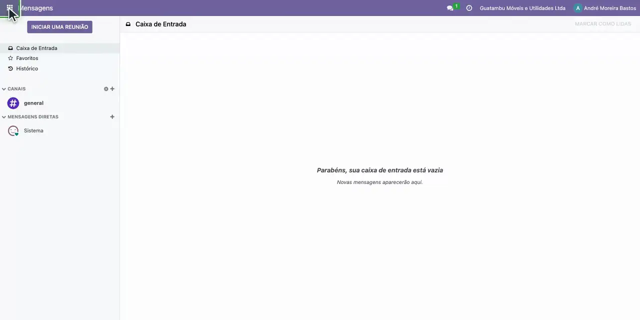 Abra o aplicativo Compras pelo menu de aplicativos.