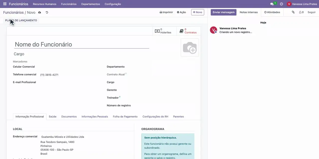 Clique em Novo.