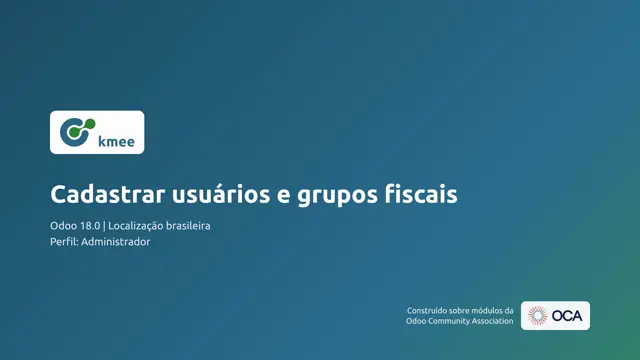Vídeo: Cadastrar usuários e grupos fiscais