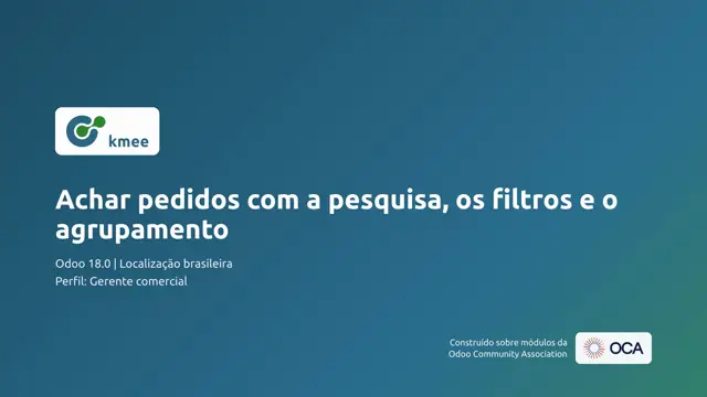 Vídeo: Achar pedidos com a pesquisa, os filtros e o agrupamento