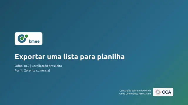 Vídeo: Exportar uma lista para planilha