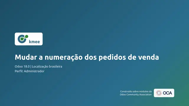 Vídeo: Mudar a numeração dos pedidos de venda