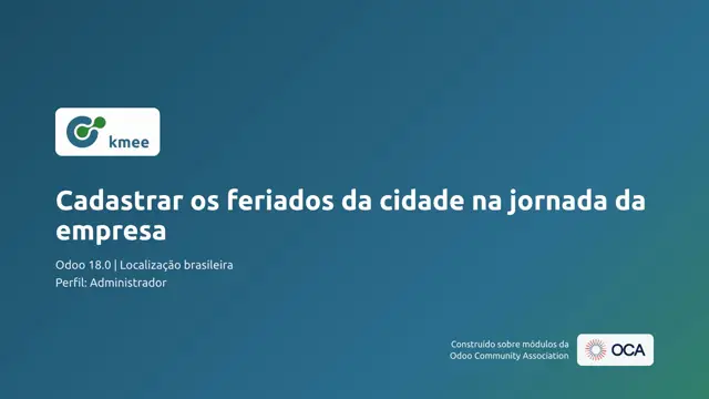 Vídeo: Cadastrar os feriados da cidade na jornada da empresa