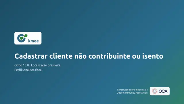 Vídeo: Cadastrar cliente não contribuinte ou isento