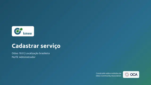 Vídeo: Cadastrar serviço