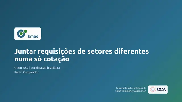 Vídeo: Juntar requisições de setores diferentes numa só cotação