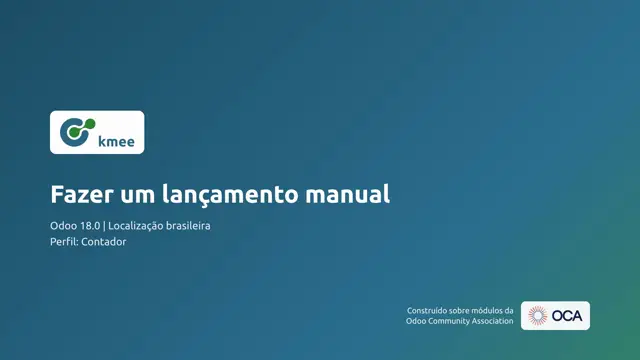 Vídeo: Fazer um lançamento manual