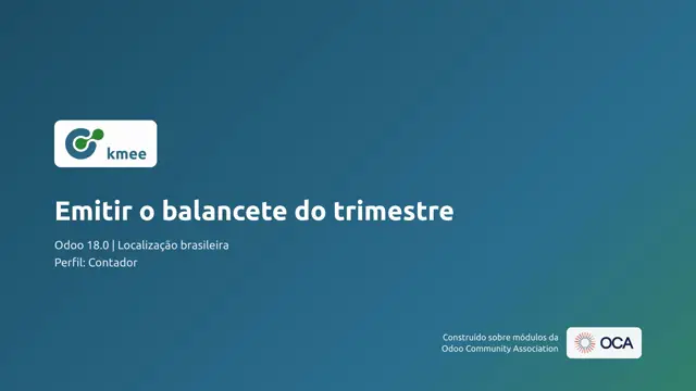 Vídeo: Emitir o balancete do trimestre