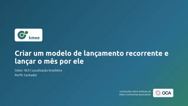 Vídeo: Criar um modelo de lançamento recorrente e lançar o mês por ele