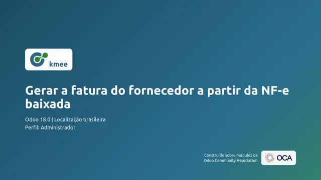 Vídeo: Gerar a fatura do fornecedor a partir da NF-e baixada