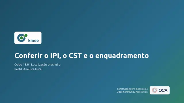 Vídeo: Conferir o IPI, o CST e o enquadramento
