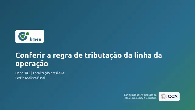 Vídeo: Conferir a regra de tributação da linha da operação