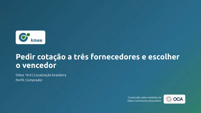 Vídeo: Pedir cotação a três fornecedores e escolher o vencedor