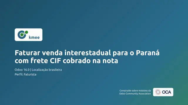 Vídeo: Faturar venda interestadual para o Paraná com frete CIF cobrado na nota