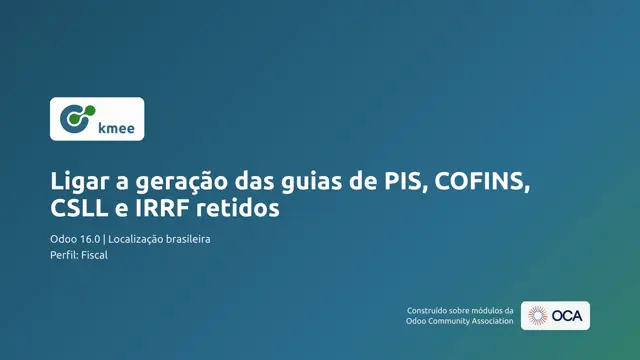 Vídeo: Ligar a geração das guias de PIS, COFINS, CSLL e IRRF retidos